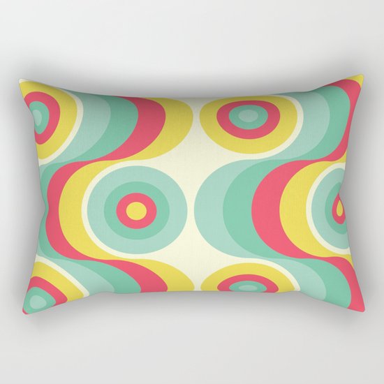 Retro Circles Rectangular Pillow