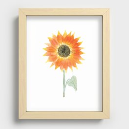 Orange Sunflower Recessed Framed Print