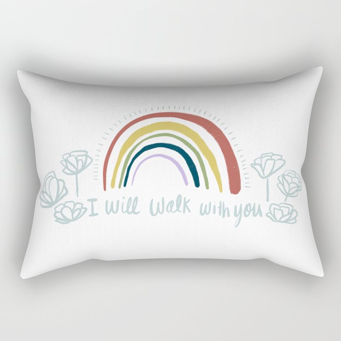 Rainbow illustration pattern Rectangular Pillow