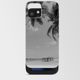 Tropical Beach Black and White iPhone Card Case