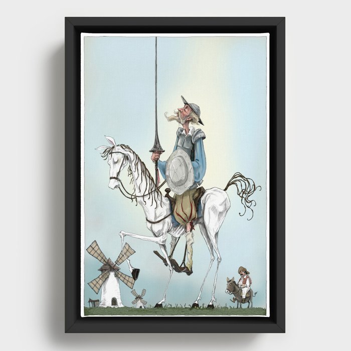 Don Quixote Framed Canvas