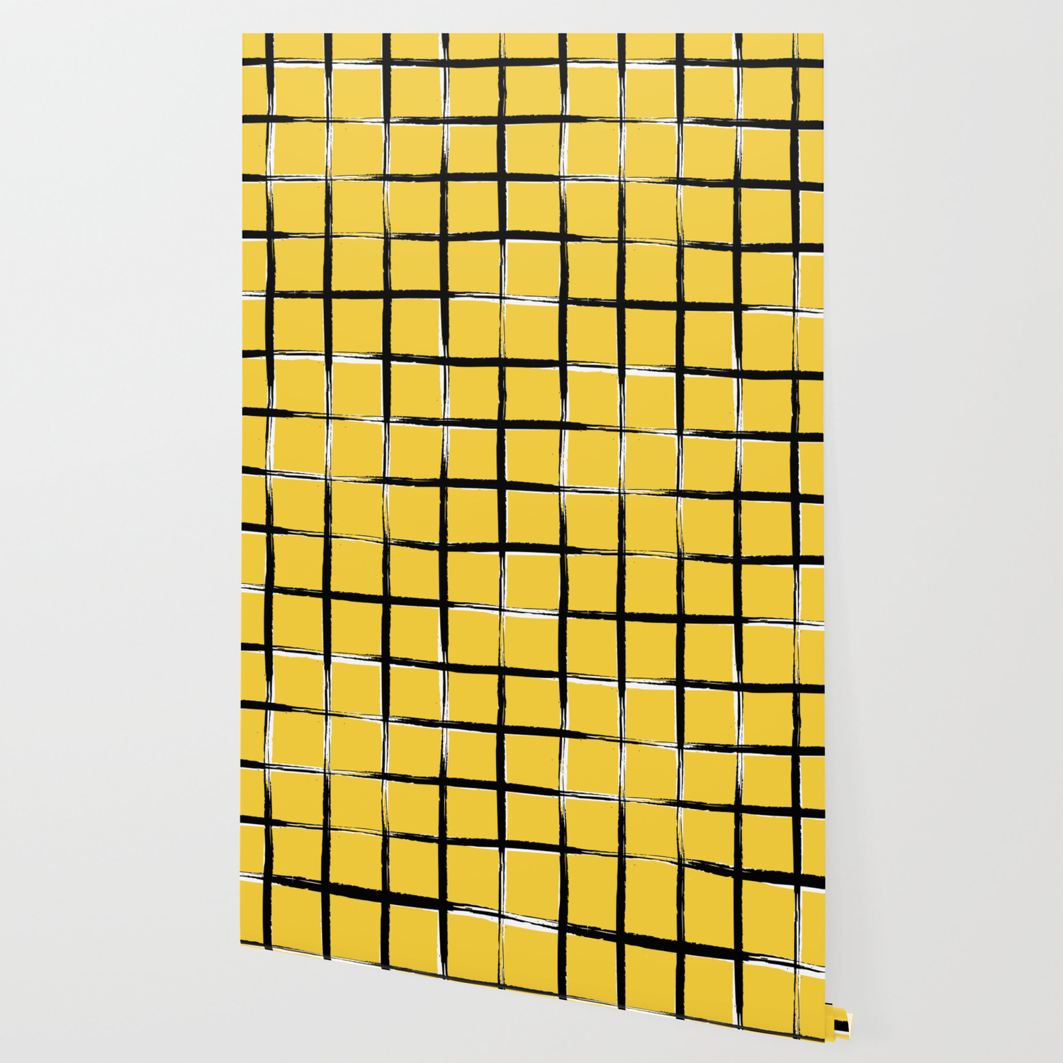 Yellow Plaid Pool Tiles Pattern Tartan Wallpaper By Tukkki