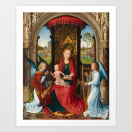 Madonna and Child with Angels, 1479 by Hans Memling Art Print