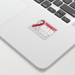 Head and Neck Throat Cancer Ribbon Survivor Sticker