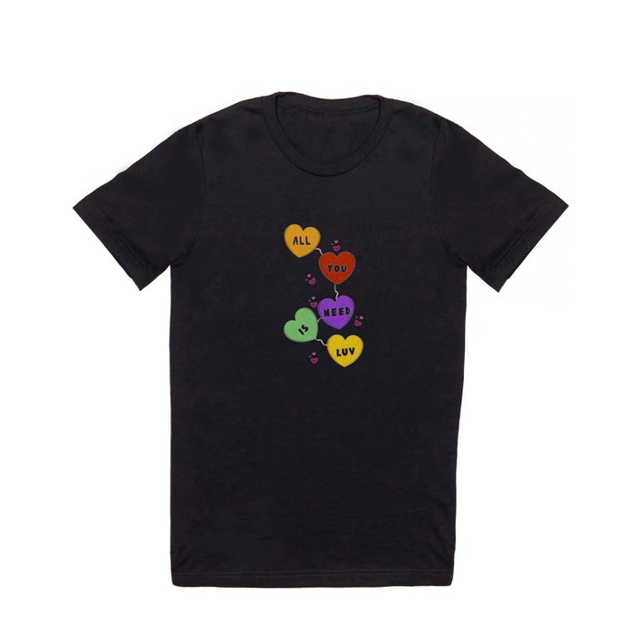 Art You Need Love Colorful Hearts Valentines Day T Shirt