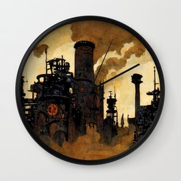 A world enveloped in pollution Wall Clock