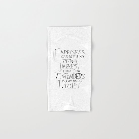 Harry Potter - Albus Dumbledore quote "Happiness" Hand & Bath Towel