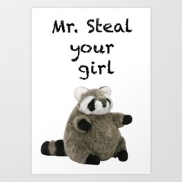 Stealthy Raccoon Art Print
