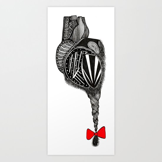Hairy Heart Art Print