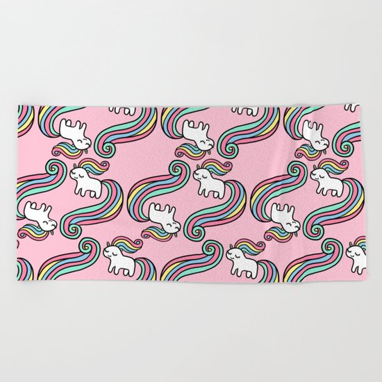 Cute Unicorn Beach Towel