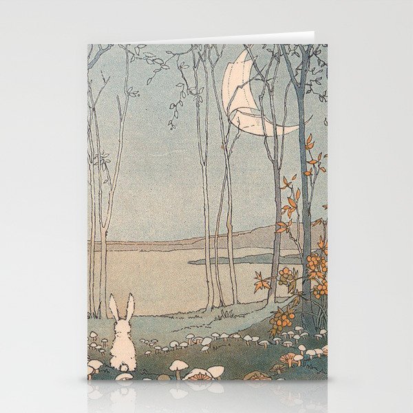 Rabbit in the forest Stationery Cards