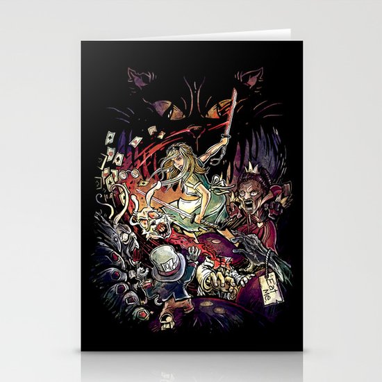 Zombies in Wonderland Stationery Cards