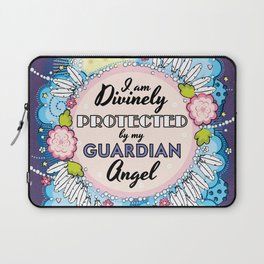 I am Divinely Protected by my Guardian Angel - Affirmation Laptop Sleeve