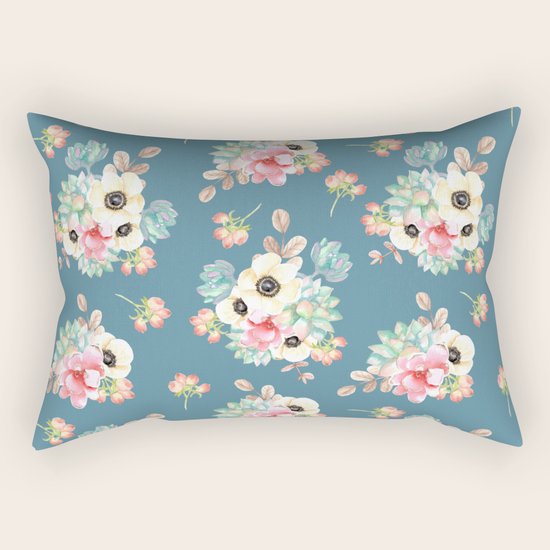 Floral pattern Rectangular Pillow