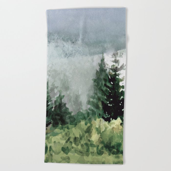 Pine Trees 2 Beach Towel