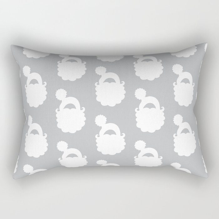 Santa in Grey/White Rectangular Pillow