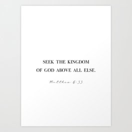 Matthew 6:33 Art Print