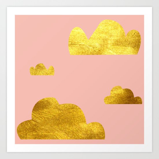 Gold Clouds Art Print