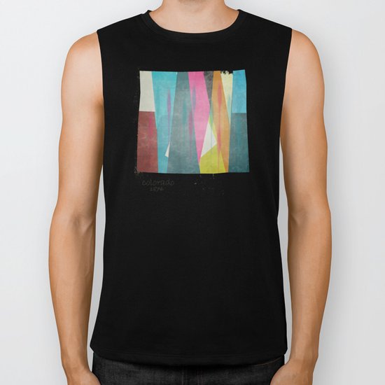 colorado state map Biker Tank