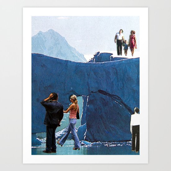 walking on ice Art Print