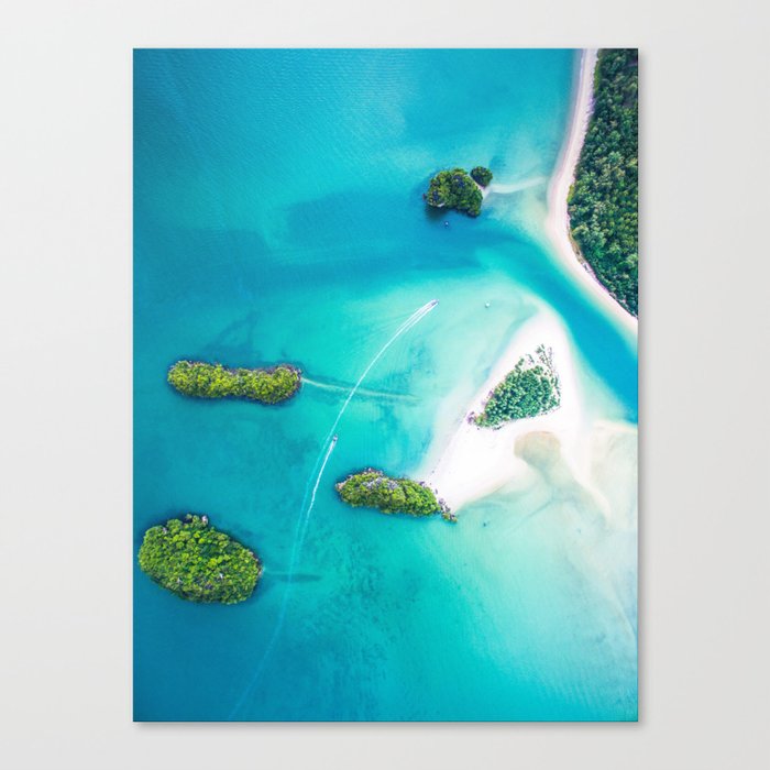 Turquoise Tropical Ocean Island Canvas Print by NewburyBoutique Society6