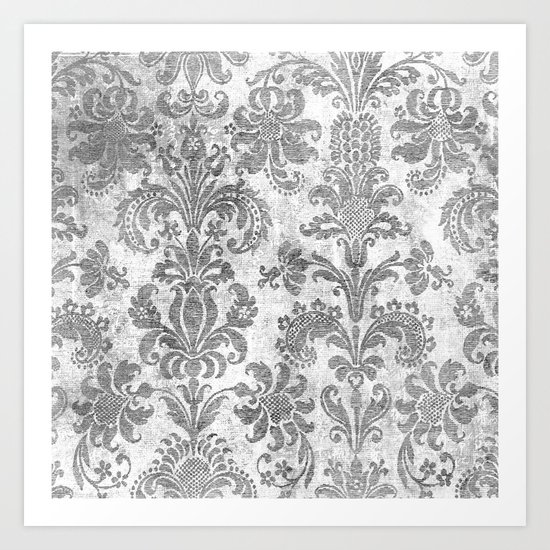 White Tapestry Art Print
