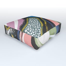 Colorful abstract anatomy Outdoor Floor Cushion