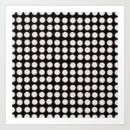 Milk Glass Polka Dots Black And White Art Print