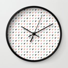 Colorful Flying Bird Art Pattern I Wall Clock