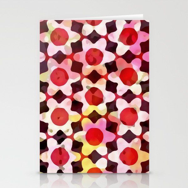 Modern Happy Rainbow Daisies Red Pink Yellow Stationery Cards