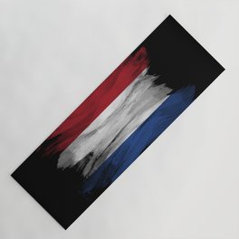 Netherlands flag brush stroke, national flag Yoga Mat