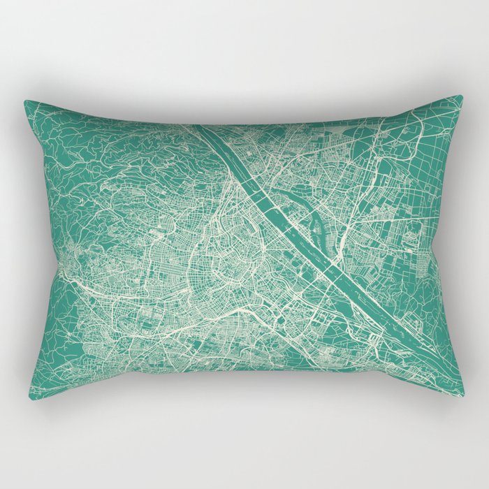 Vienna City Map Rectangular Pillow
