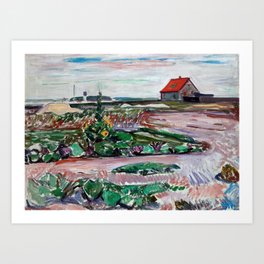 Edvard Munch - Seashore. Landscape near Lubeck Art Print