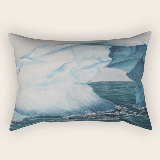 blue Rectangular Pillow
