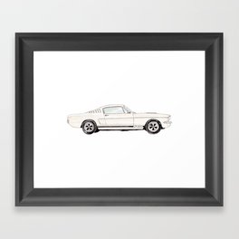 Vintage cream car Framed Art Print