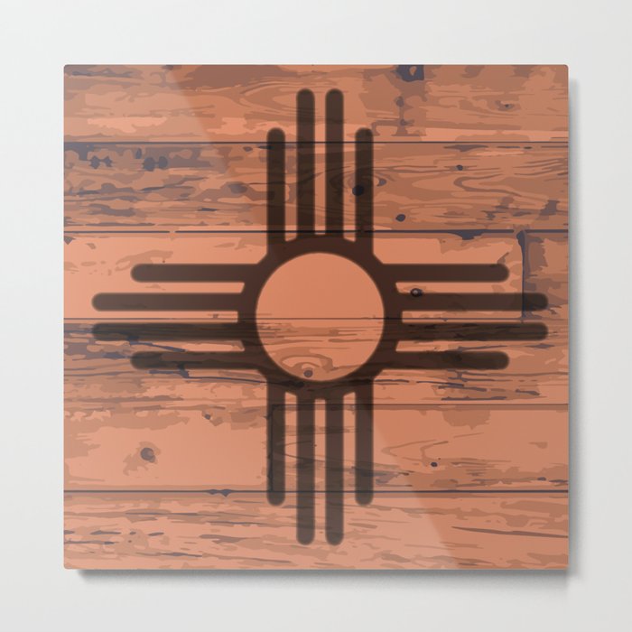 New Mexico State Flag Brand Metal Print