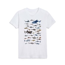 SHARKS poster-white Kids T Shirt
