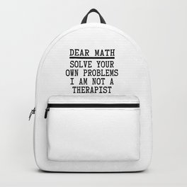Dear Math Backpack