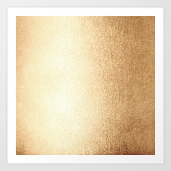 Simply Golden Copper Sun Art Print