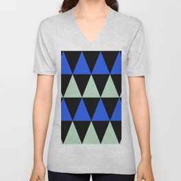 Triangle Pattern V Neck T Shirt