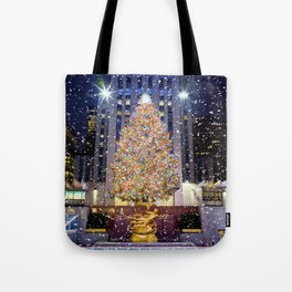 Rockefeller Center Christmas Tree New York City Tote Bag