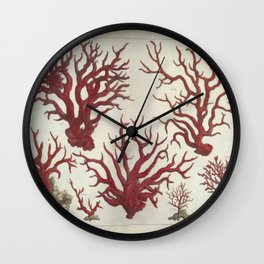 Naturalist Red Coral Wall Clock