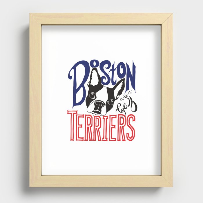 Boston Terriers are a Gas Recessed Framed Print