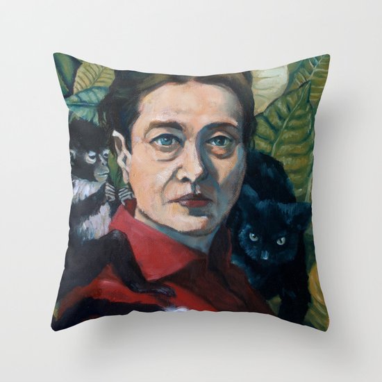 Simone DeBeauvoir Throw Pillow