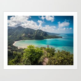 Hawaii exploring Art Print | Vacation, Beach, Happy, Landscape, Mountains, Adventure, Ocean, Photo, Aloha, Nature 