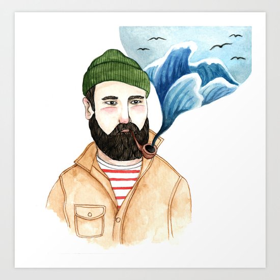 The Sailor and the Sea Art Print