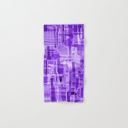 Modern Abstract Digital Paint Strokes in Grape Purple Hand & Bath Towel