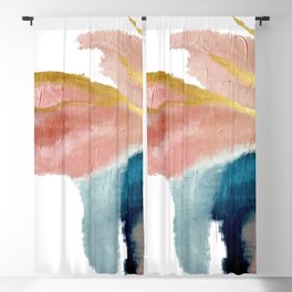 Exhale: a pretty, minimal, acrylic piece in pinks, blues, and gold Blackout Curtain