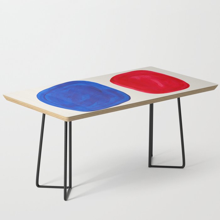 Mid Century Modern Retro Minimalist Colorful Shapes Phthalo Blue Red Rothko Pebbles Coffee Table By Enshape Society6 - Modern Colorful Coffee Table Mid Century Modern Retro Minimalist Colorful Shapes Phthalo Blue Red Rothko Pebbles Coffee Table By Enshape Society6 - Modern Colorful Coffee Table