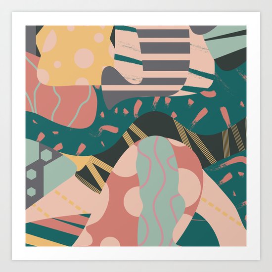 Tribal pastels Art Print